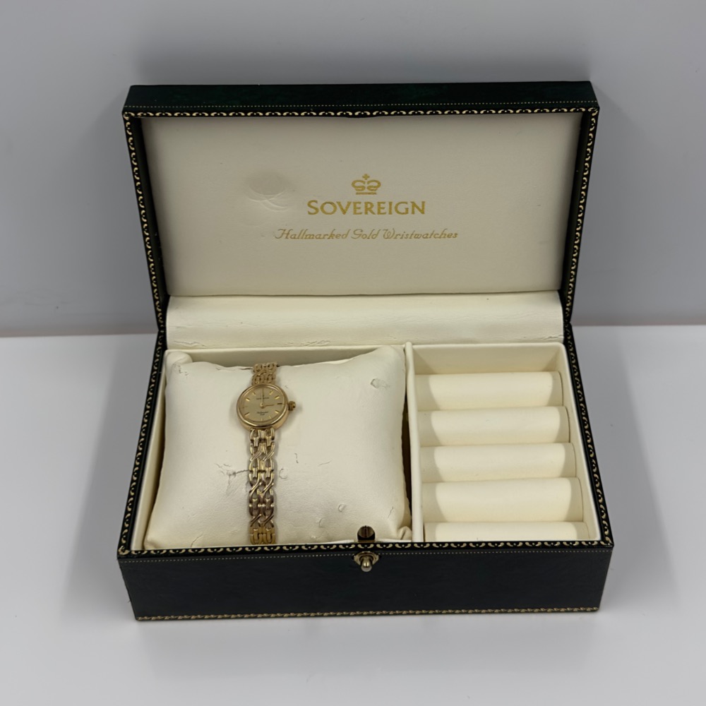 Used SOVEREIGN HALLMARKED 9CT GOLD WRISTWATCH Own4Less